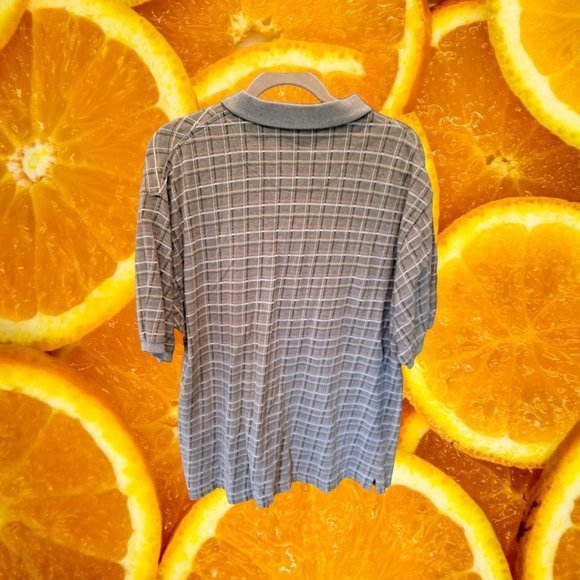 PIERRE Cardin Tan Plaid Polo Size XL - Picture 3 of 3